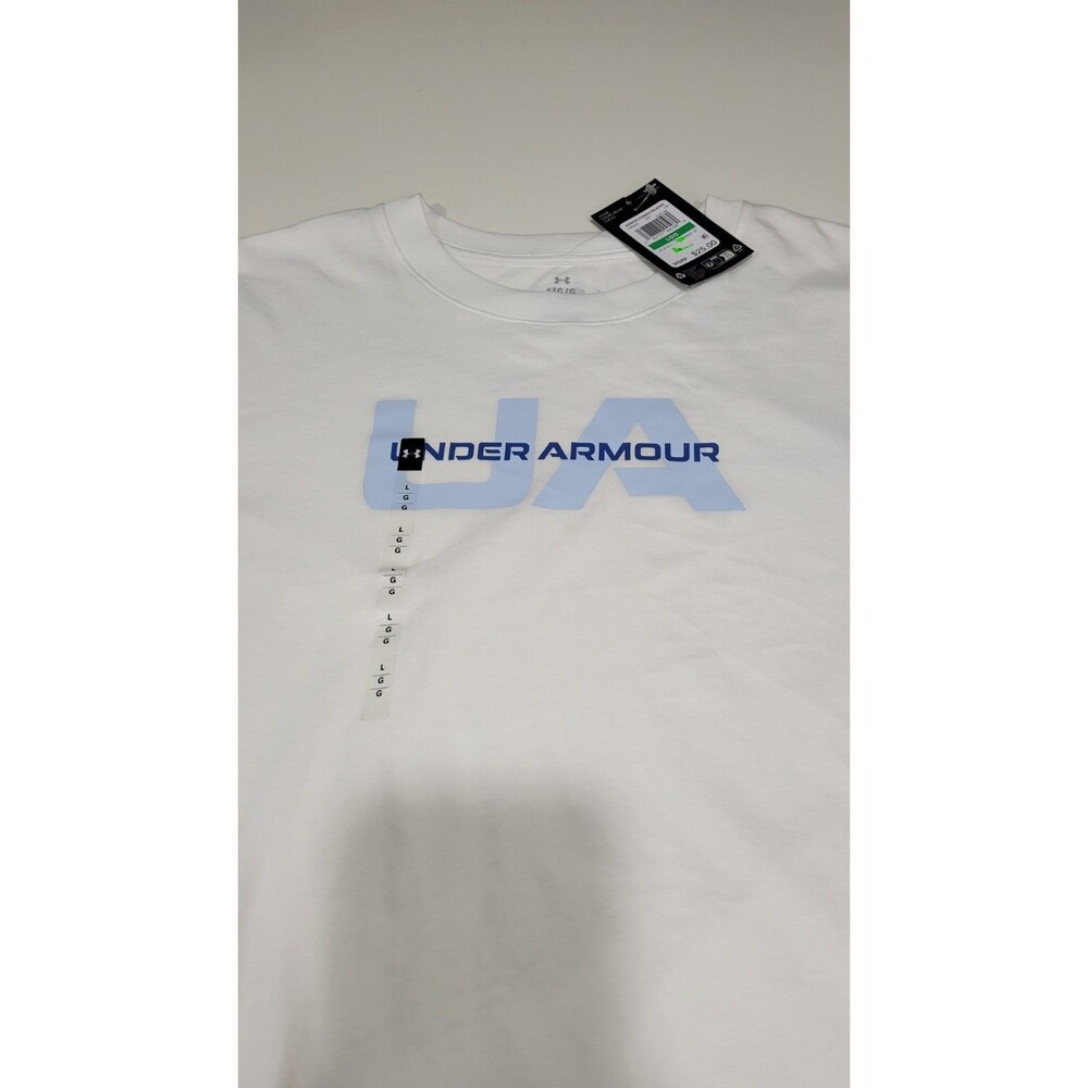 Under Armour Crop Sz. L Activewear Top New w/Tags Blue/white LOOSE OS B19